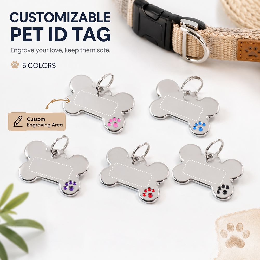 Pet Supplies Us - Kişiye Özel İsimli Kemik Şeklinde Köpek