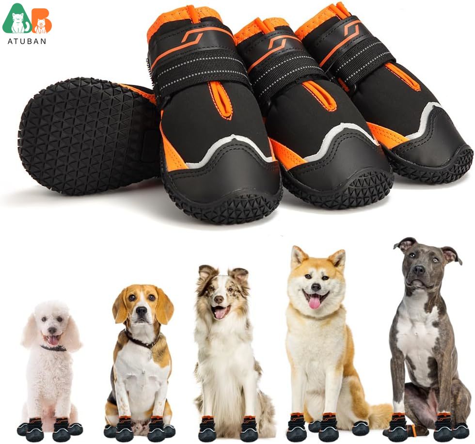 Dog Booties Paw Protector - ATUBAN Köpekler için Köpek Ayakkabıları Kaymaz