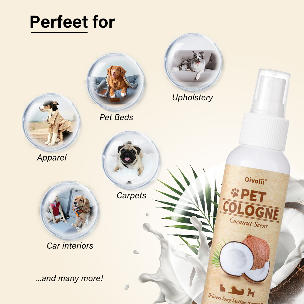 Pet Cologne Spray - Köpekler için Hindistan Cevizi Kokulu Köpek