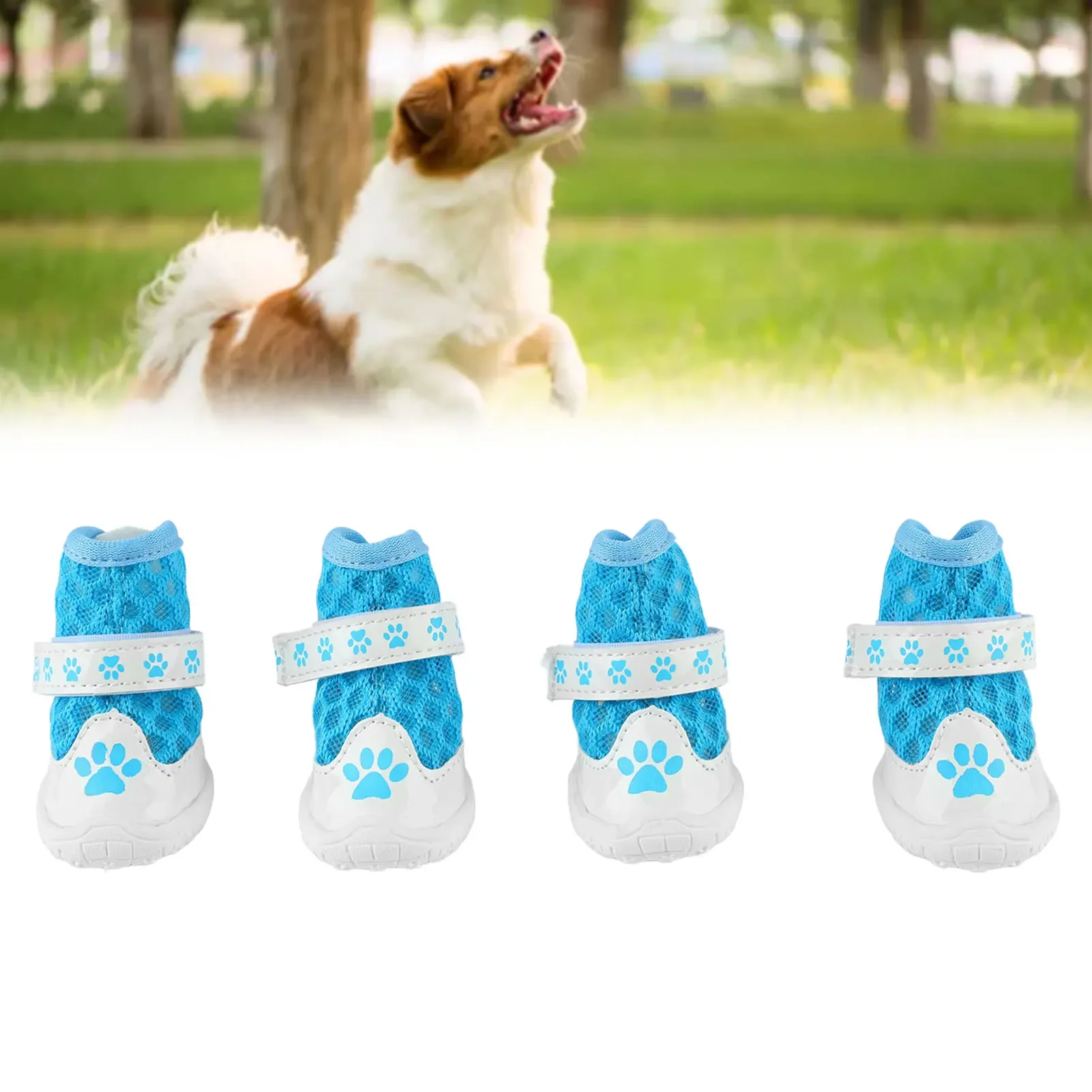 Dog Booties Paw Protector - 4 adet köpek patik bahar yaz